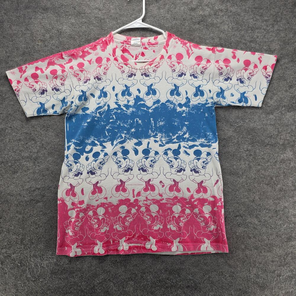 American Marketing Works T-Shirt Womens M Multicolor Minnie Mouse Striped